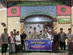 Kapolres Banyuasin Laksanakan Safari Subuh Keliling dan Jum’at Curhat