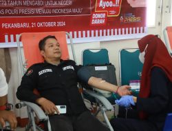 Peringati HUT ke-73 Humas Polri, Polda Riau Gelar Donor Darah
