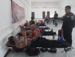 HUT Humas Polri ke-73, Polres Pasuruan Gelar Donor Darah Bersama Media