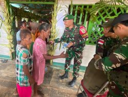 Satgas Pamtas RI-PNG Yonif 141/AYJP Rayakan Natal bersama Warga Binaan di Pos Venaha