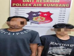 Polsek Air Kumbang Ringkus Dua Pelaku Pengedar Narkotika Jenis Sabu
