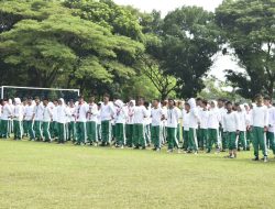 Generasi Muda Sejak Dini, Ketua Yayasan Kartika Jaya Koordinator Korem 043 Cabang II Sriwijaya, Buka Latihan Dasar Kepemimpinan Siswa