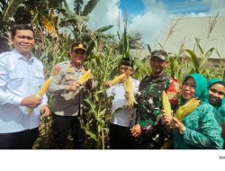 Kapolsek Betung Saksikan Panen Jagung Serentak Melalui Zoom Meeting