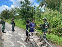Jaga Wilayah Tetap Kondusif, Satgas 141/AYJP Laksanakan Pengamanan Perimeter