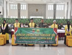 DANREM 031/WB LEPAS PEMBERANGKATAN UMROH HAR PANGDAM  UNTUK PRAJURIT DAN PNS TNI.