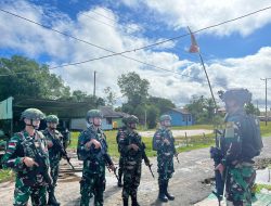 Wujudkan Situasi Aman dan Tertib, Satgas 141/AYJP Laksanakan Pengamanan Perimeter