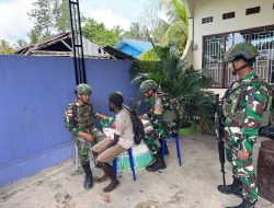 Wujudkan Kesehatan Masyarakat, Satgas Trisula Selalu Hadir Berikan Pelayanan Kesehatan