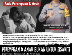 Kapolres Banyuasin Tegaskan Stop!! Kekerasan Terhadap Perempuan dan Anak