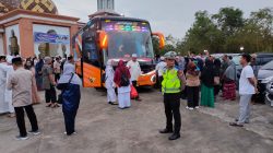 Pengamanan Pelepasan Calon Jemaah Haji Kecamatan Tualang Berjalan Aman dan Lancar