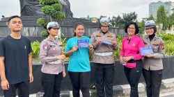 Tim Polwan Cantik Ditlantas Polda Riau Dapat Sambutan Hangat di Car Free Day Pekanbaru