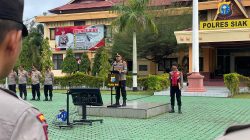 Kapolres Siak Pimpin Apel Pagi, Tekankan Profesionalisme dan Sikap _Open_ kepada seluruh personel Polres Siak